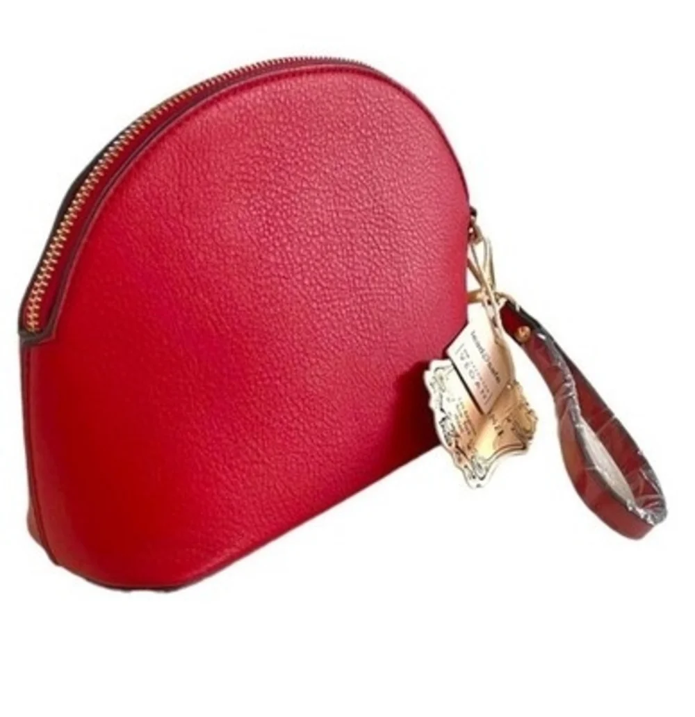 ALYSSA Red Vegan Leather Wrist Bag Small Women's Clutch Travel Handbag NWT